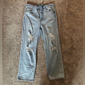 Wild Fable Light Blue Distressed Straight Leg Jeans